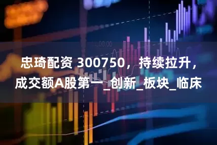 忠琦配资 300750，持续拉升，成交额A股第一_创新_板块_临床
